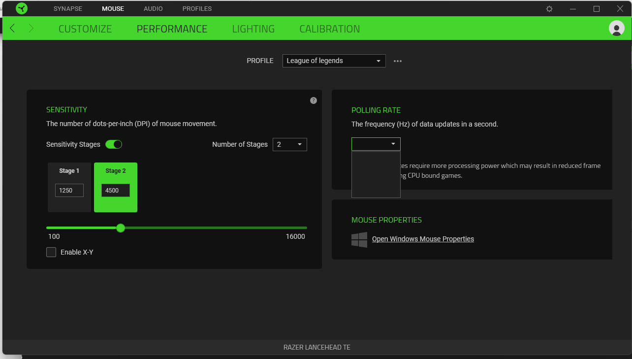Synapse Mouse Polling Rate Not Showing Razer Insider