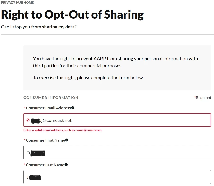 Third Party Opt-Out Issues | AARP
