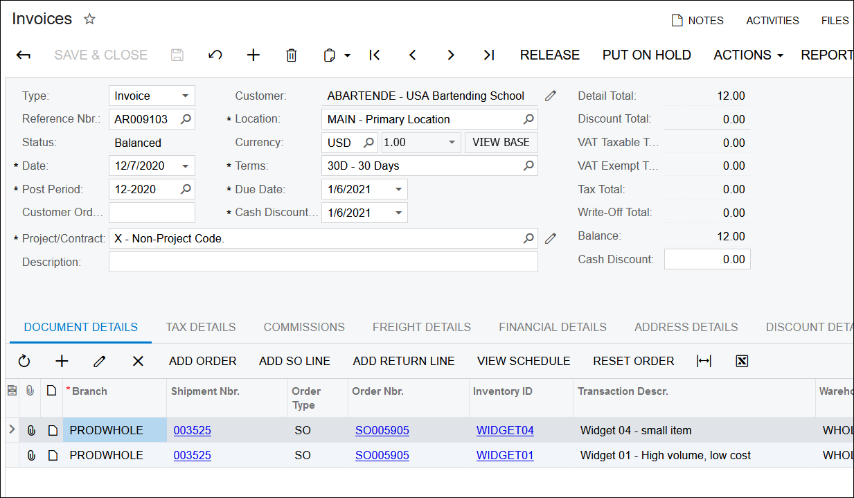 Backorders, Help Document