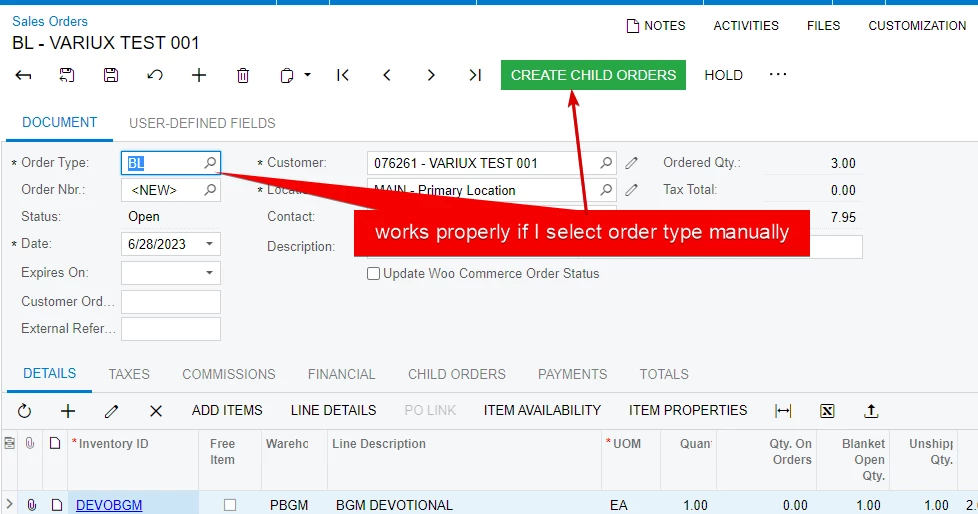 How to create shortcuts to Create Blanket Sales order Community