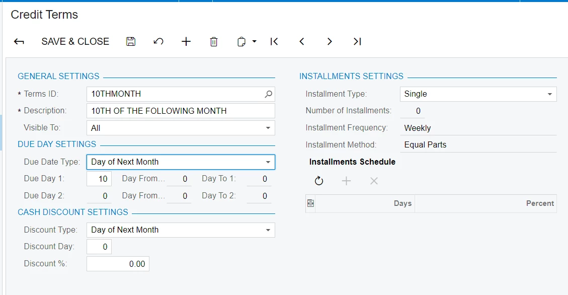 Payment Terms Net 10th Of Following Month Community