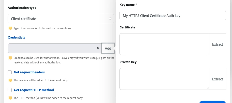 mTLS support for custom webhooks