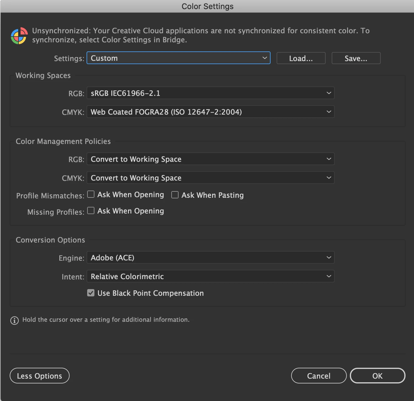 illustrator not changing from cymk to rgb | Community