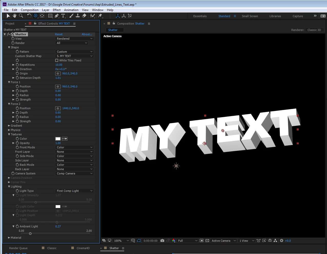 How to make 2D text look like traced 3D text | Community
