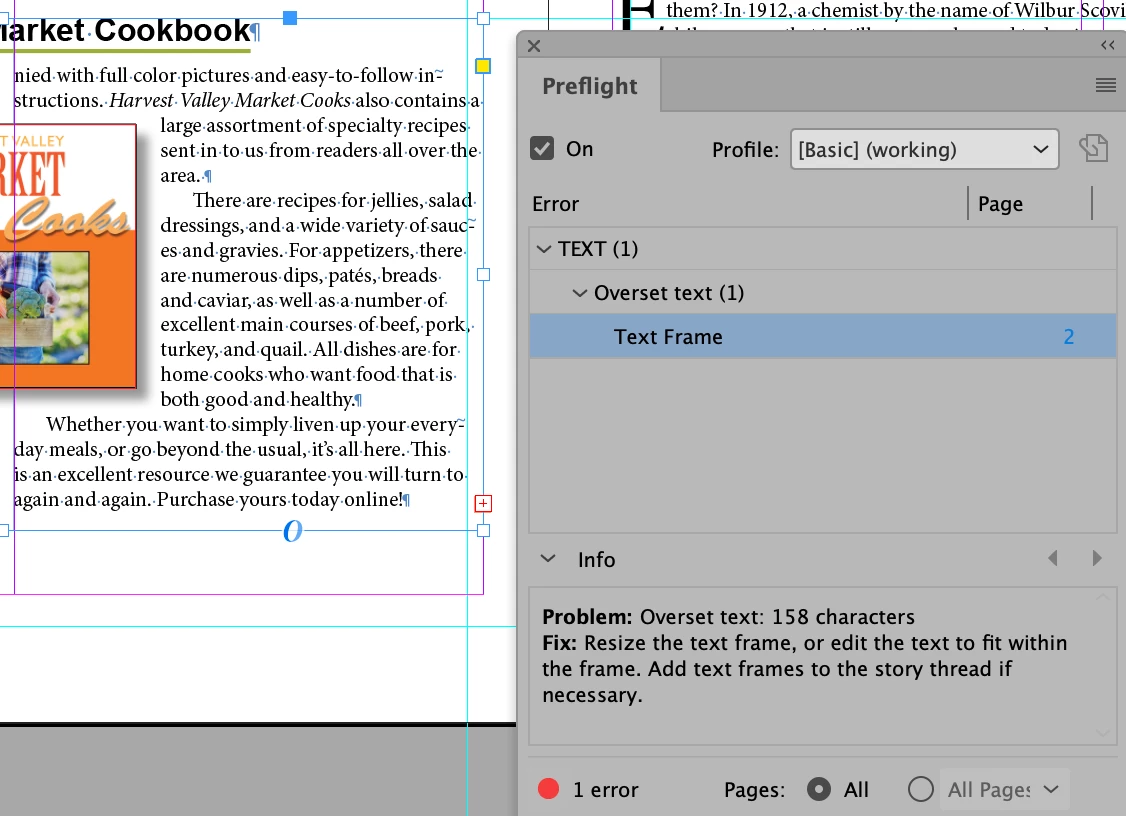 What means "you want the table of contents to include elements in ...