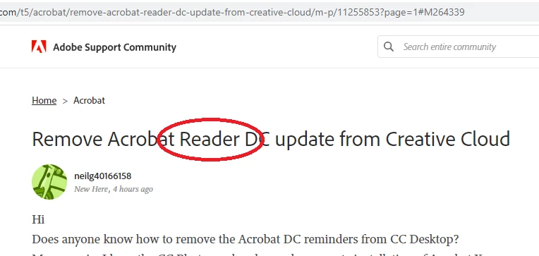 Remove Acrobat DC update from Creative Cloud | Community