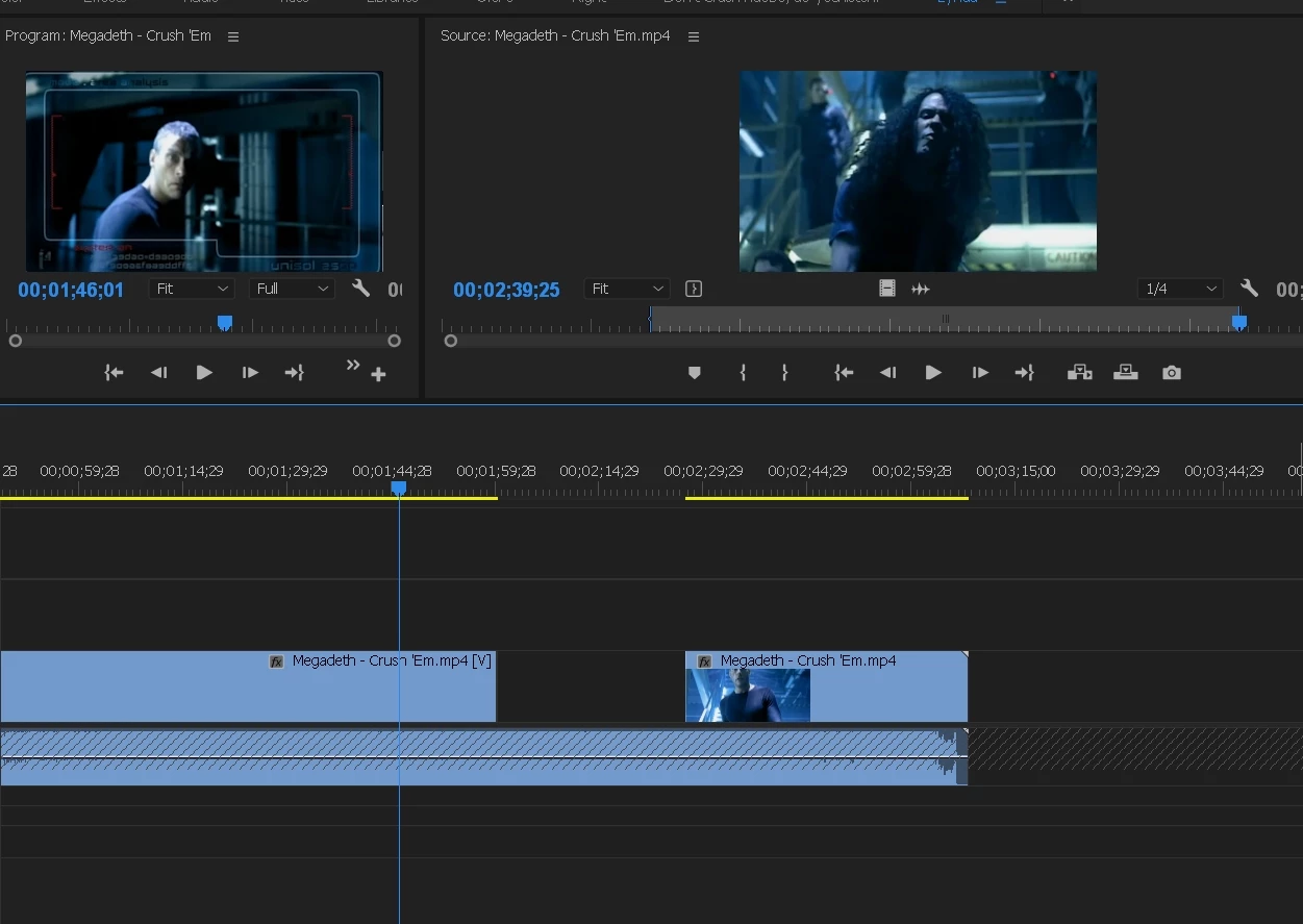 How to insert Source in-out segment to timeline gap 'blank space ...