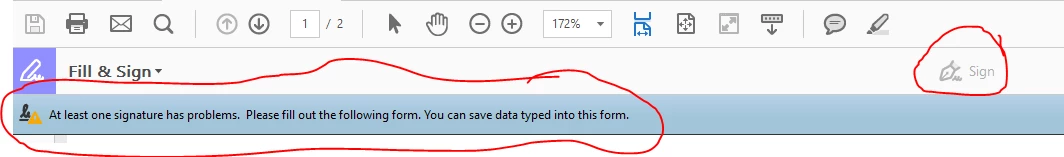 Unable to digitally sign PDF | Community