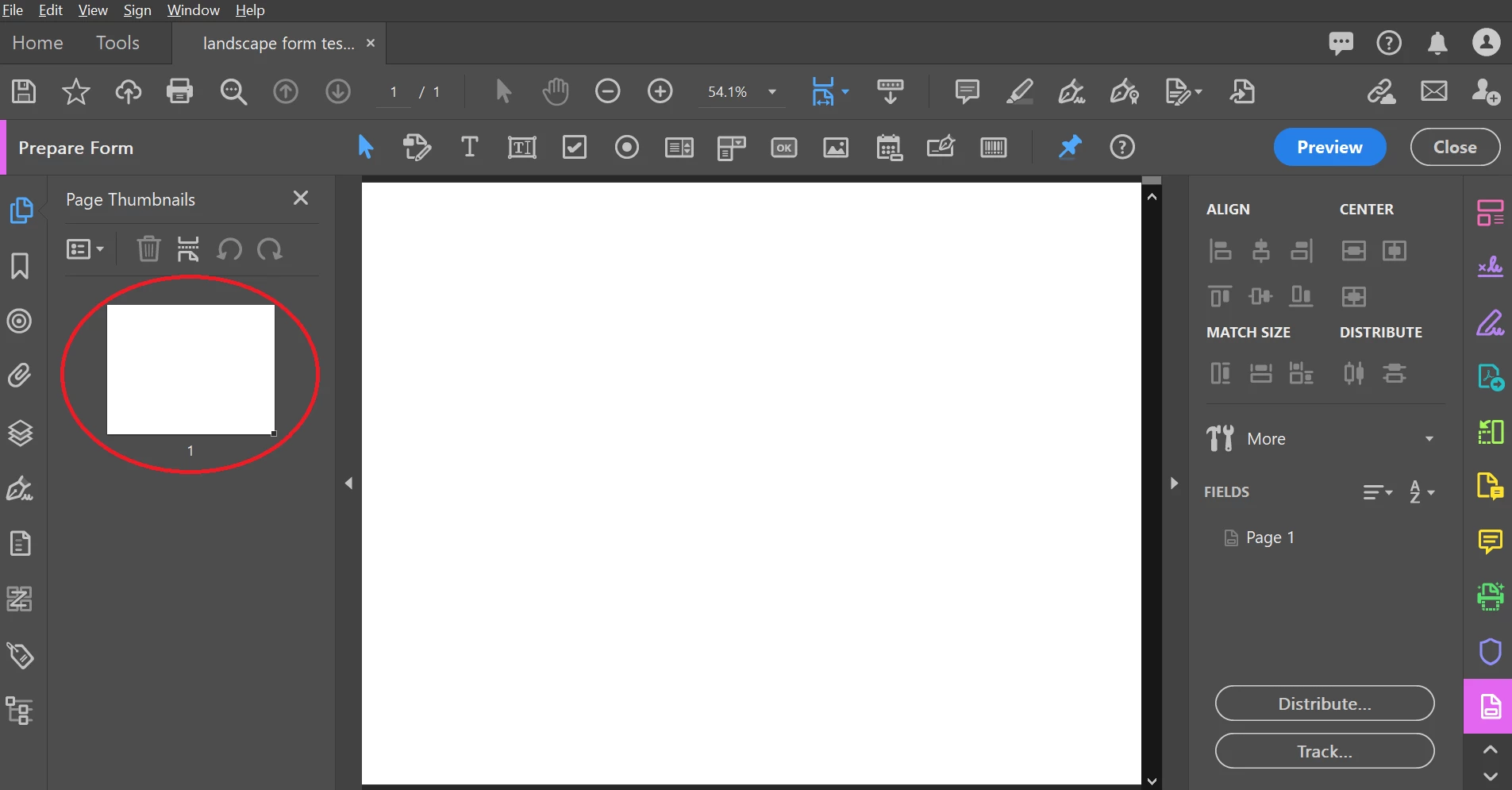 Landscape File Example Creating Fillable PDF in Landscape orientation | Community