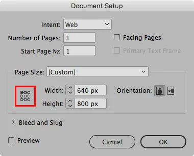 Reference Point for Document Setup | Community
