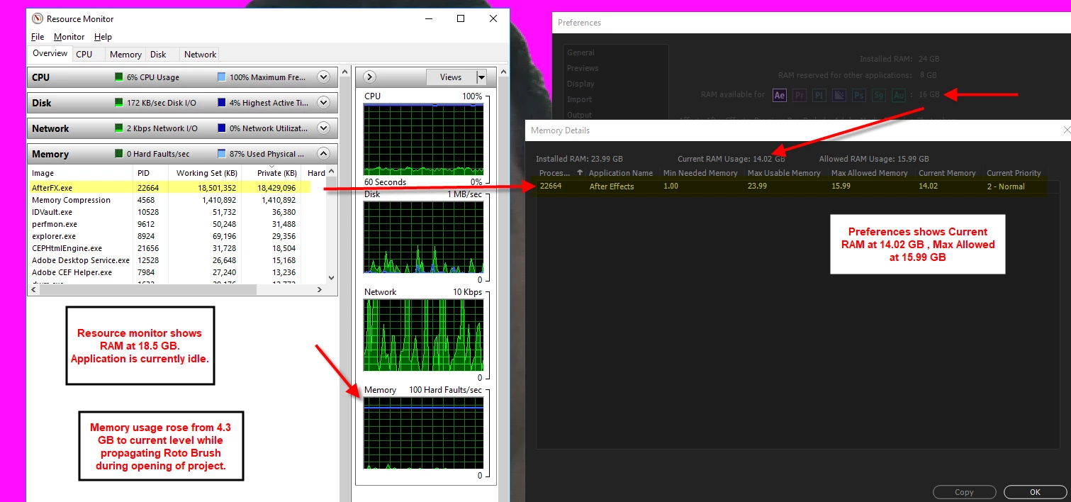 AE 2017 consumes all avail memory using RotoBrush | Community