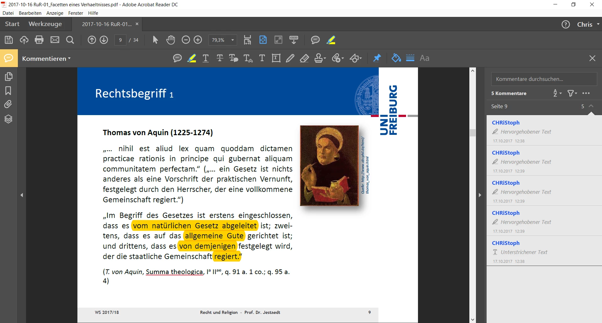 HELP! How to show and search markups? (Studying with a PDF-Script ...