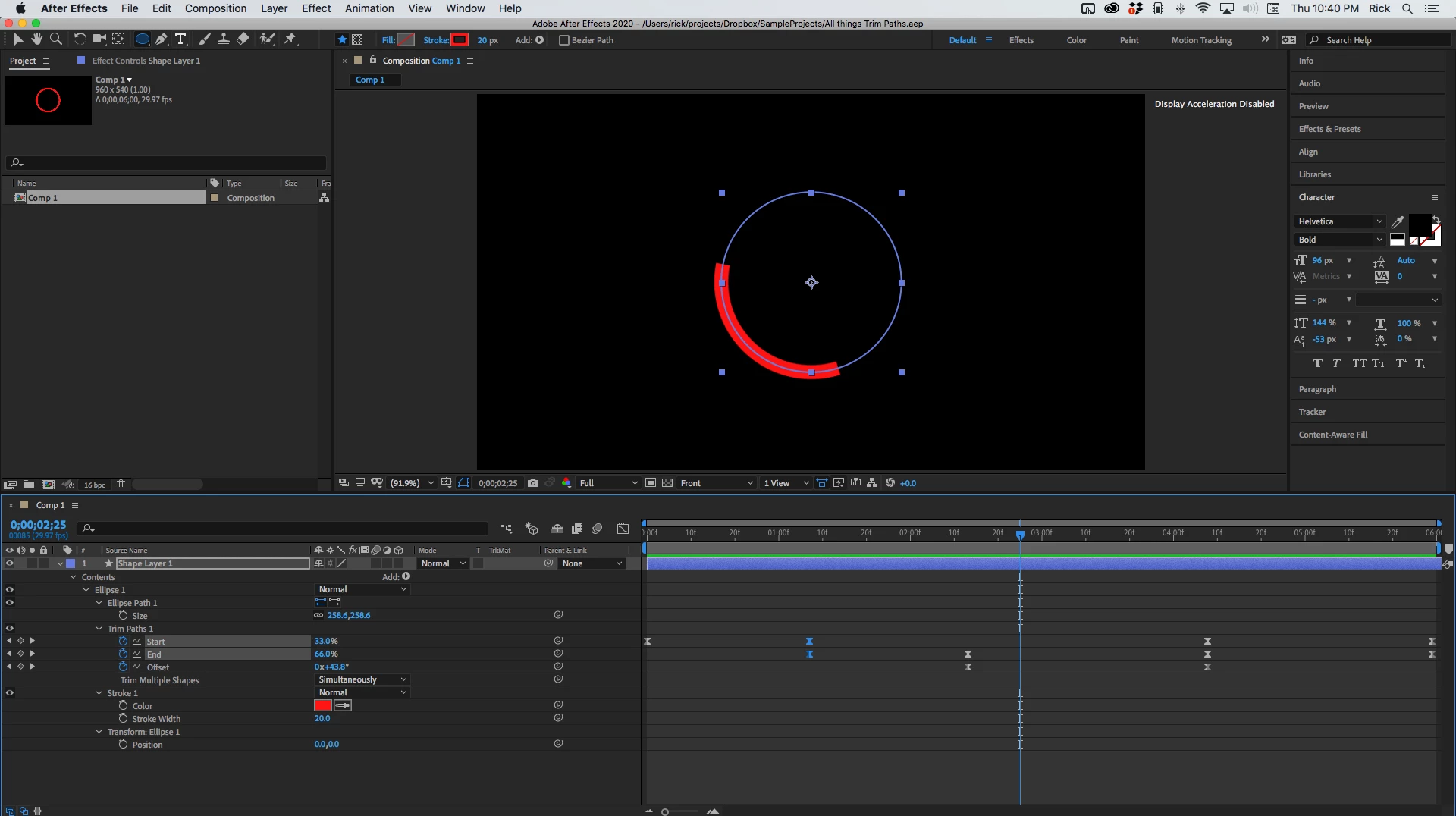 Random Line appearing in ellipse | Community