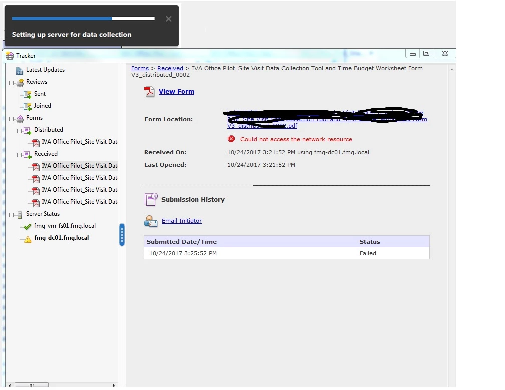 Prepare Form Tool error while trying to distribute Adobe Acrobat DC ...