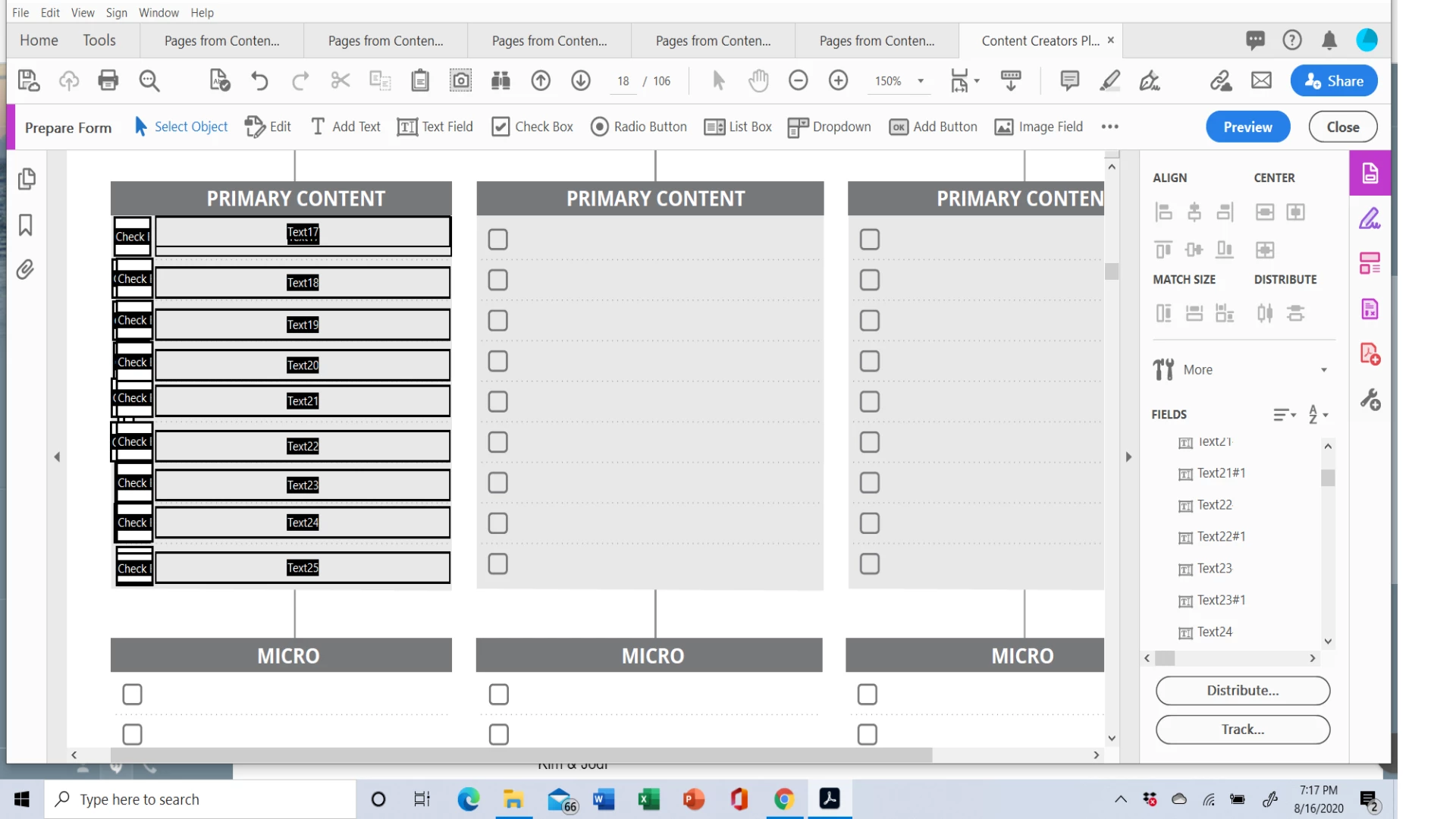 text field edit Adobe Acrobat DC PRO | Community