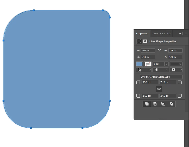 Rounded Rectangle Tool Always Creates Asymmetrical corners despite ...