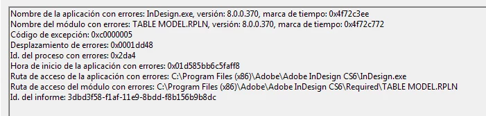 Indesign crashes with 0xc0000005 executing a script that works with ...