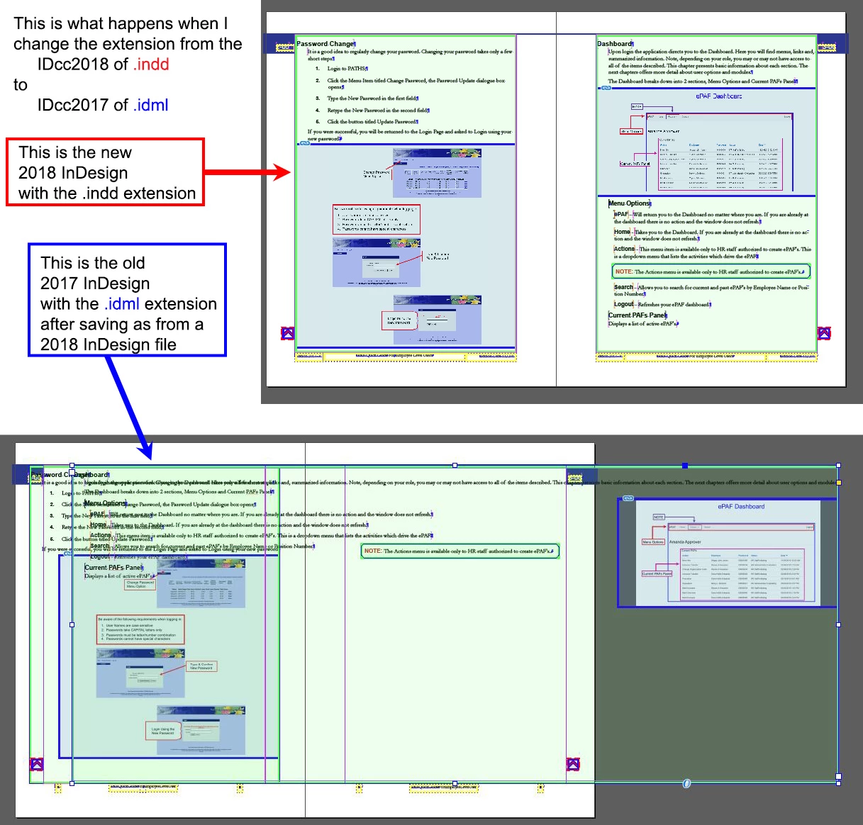 Restoring ID-cc2017 file .idml from ID-cc2018 file .indd | Community