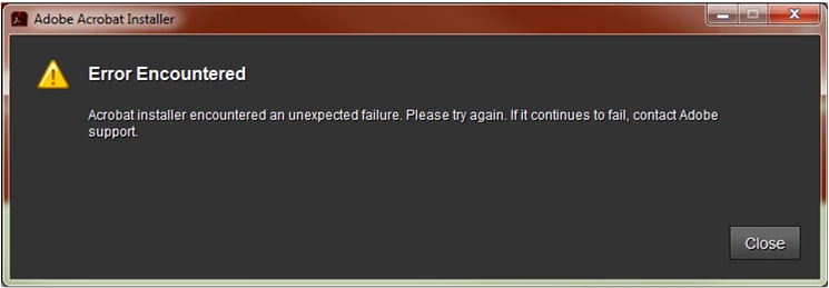 Trying to install Acrobat DC Pro for a couple of end users. Both get ...
