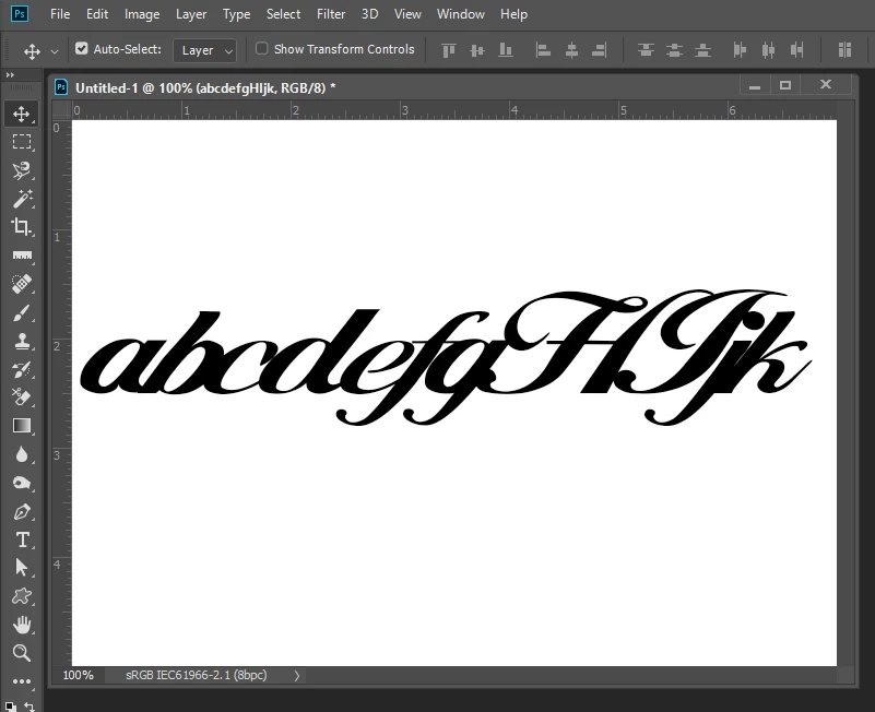 Turns Lettering Sample Fonts turns white where letters are touching | Community