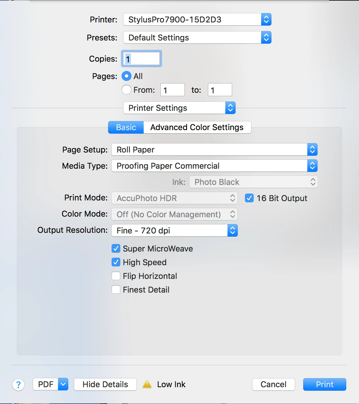 Adobe Color Printer Utility, prints TIFF target blank sheet (no ink) on ...