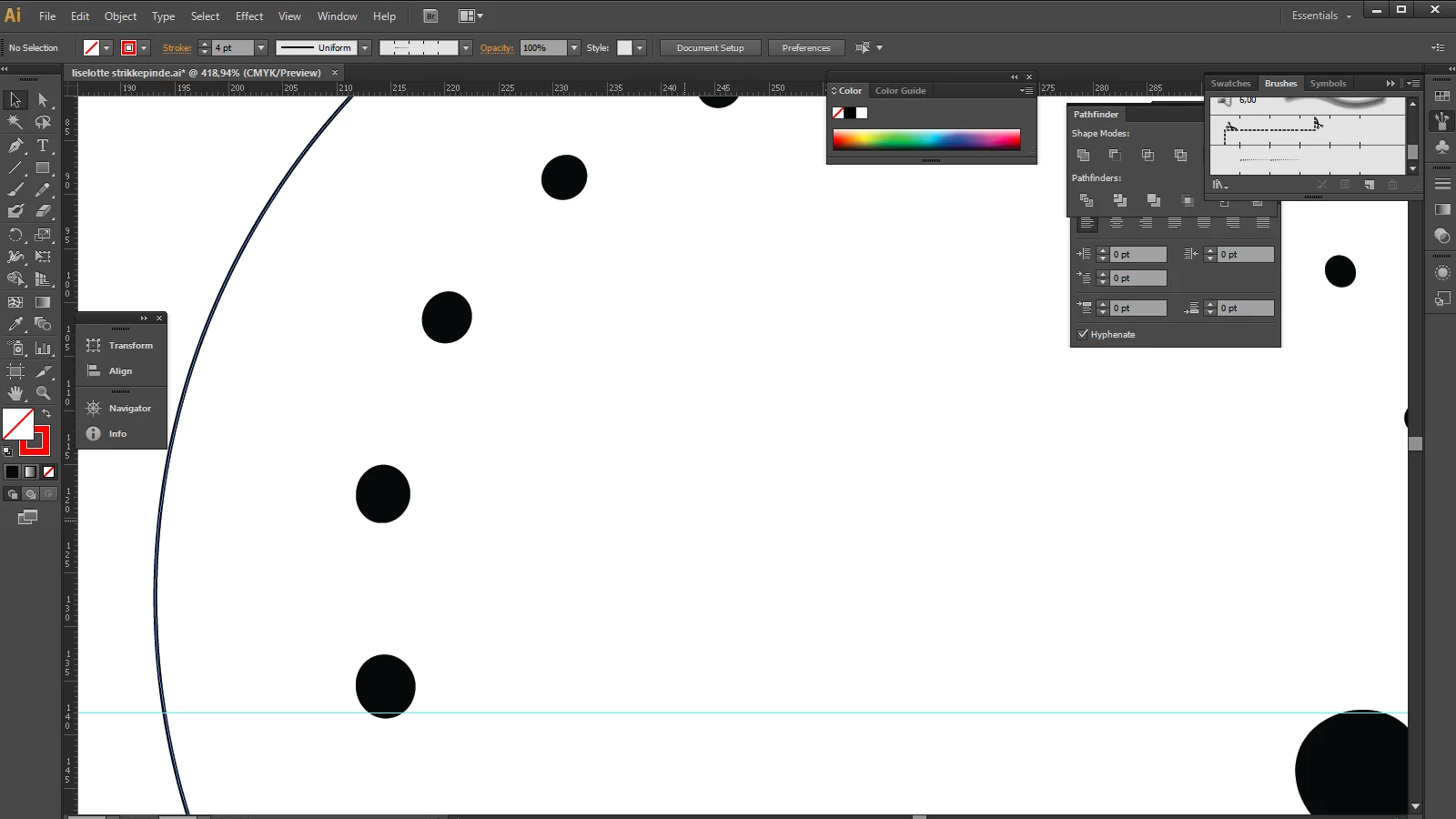 Align different sized objects along circle constraining proportions ...