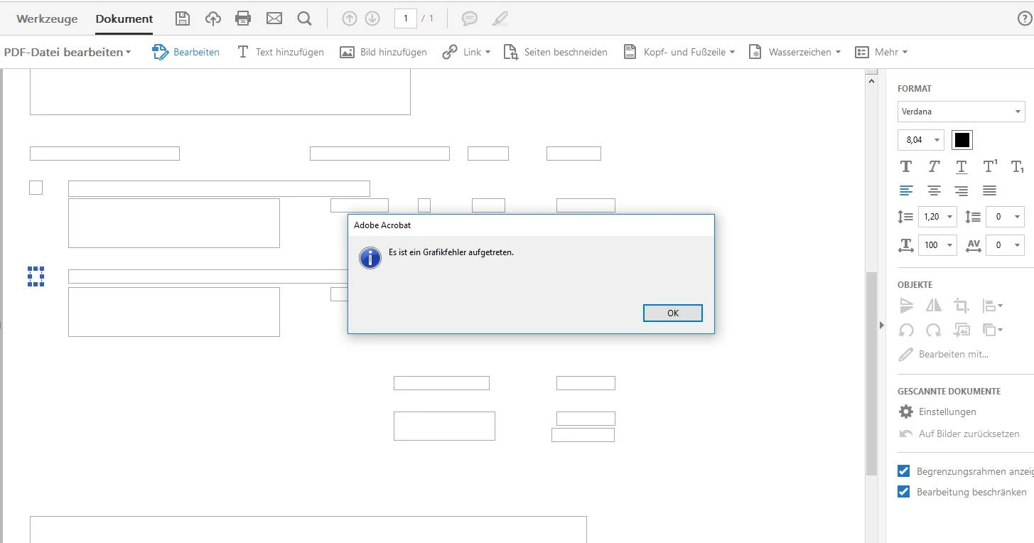 Acrobat DC crashes during document editing | Community