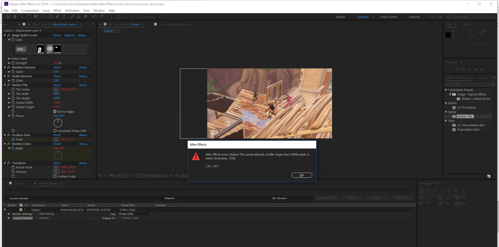 Irl Rendering Issue Why does it stop rendering? | Community
