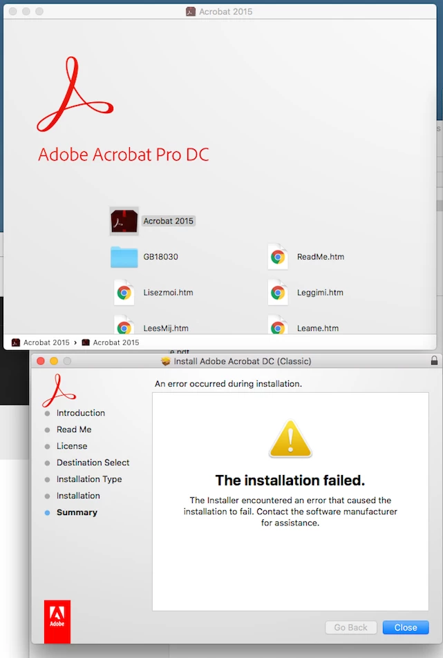 Install Issues Adobe Acrobat Pro DC version 12 | Community