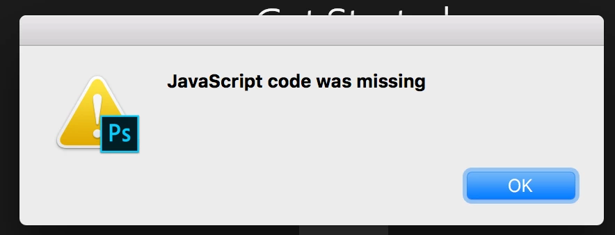 Photoshop Alert Coding Message