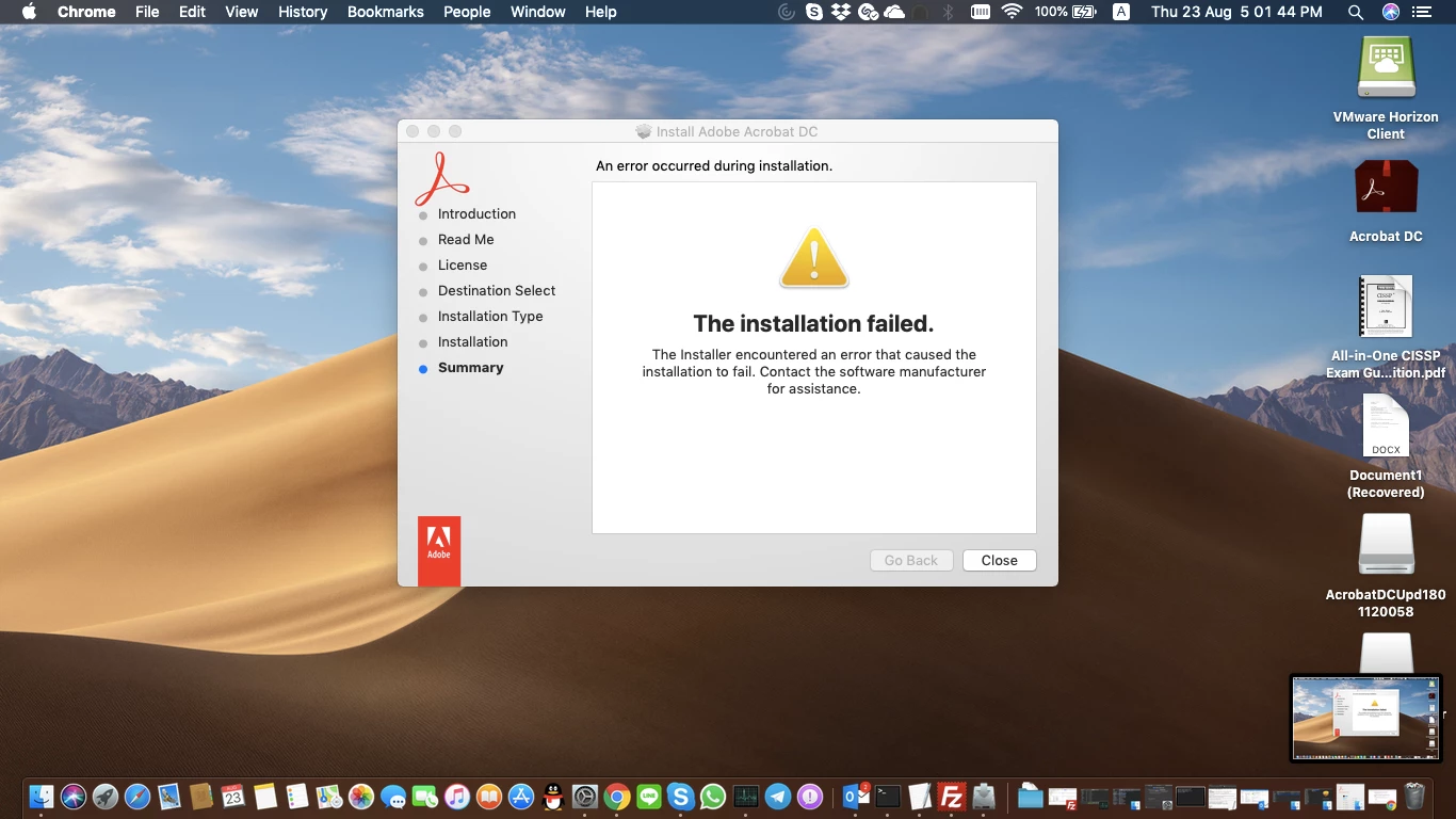 Unable to install Acrobat Trial | Community