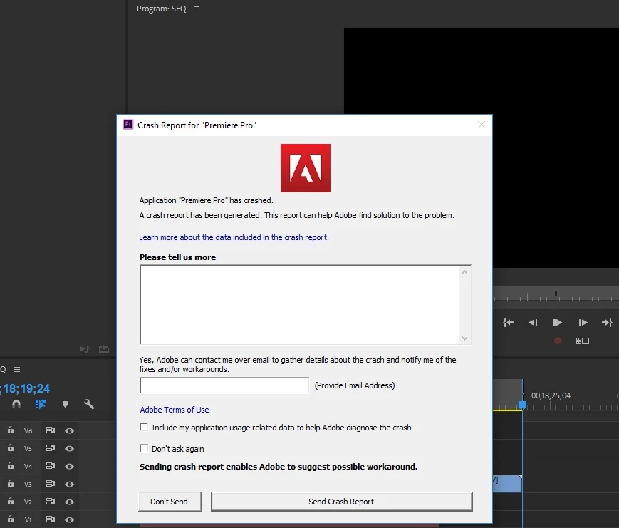 Premiere 2018 - 12.1 crashing when opening (some) projects | Community