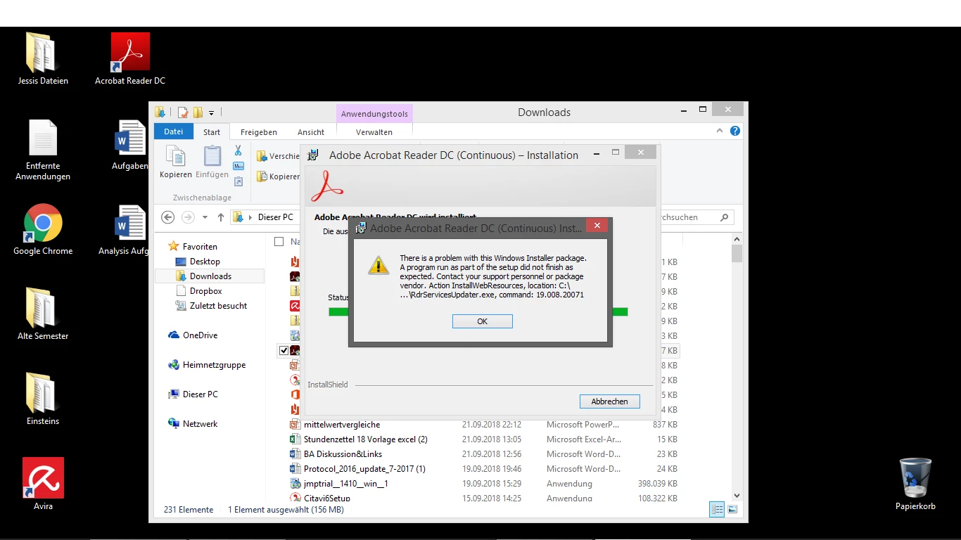 Problems installing Adobe Acrobat | Community