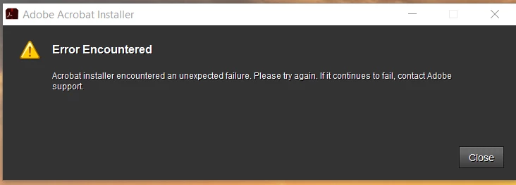 Not able to install Adobe DC Pro | Community