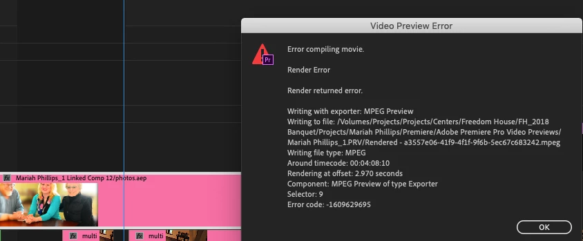 Error compiling movie in cc 2019 | Community