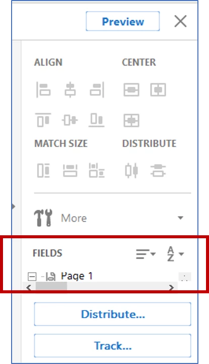 Can't see list of FIELDS in Field Pane for Forms - Adobe Pro DC (2015 ...