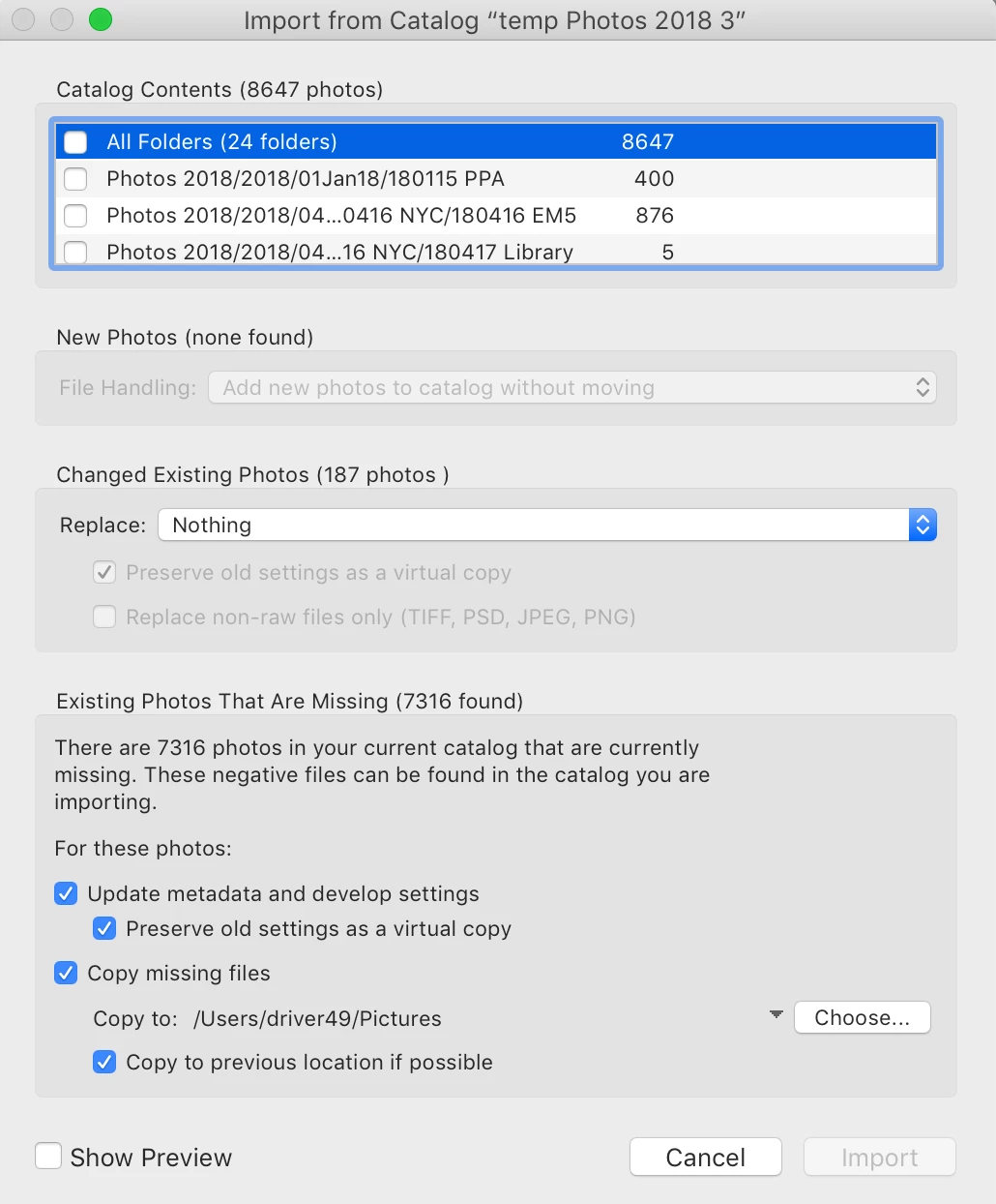 Why Are The Files "Missing" ? (Import From Catalog) | Community