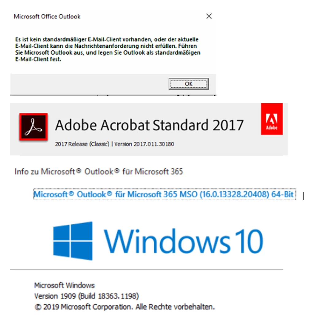Adobe Acrobat 2017: There is no default mail client | Community