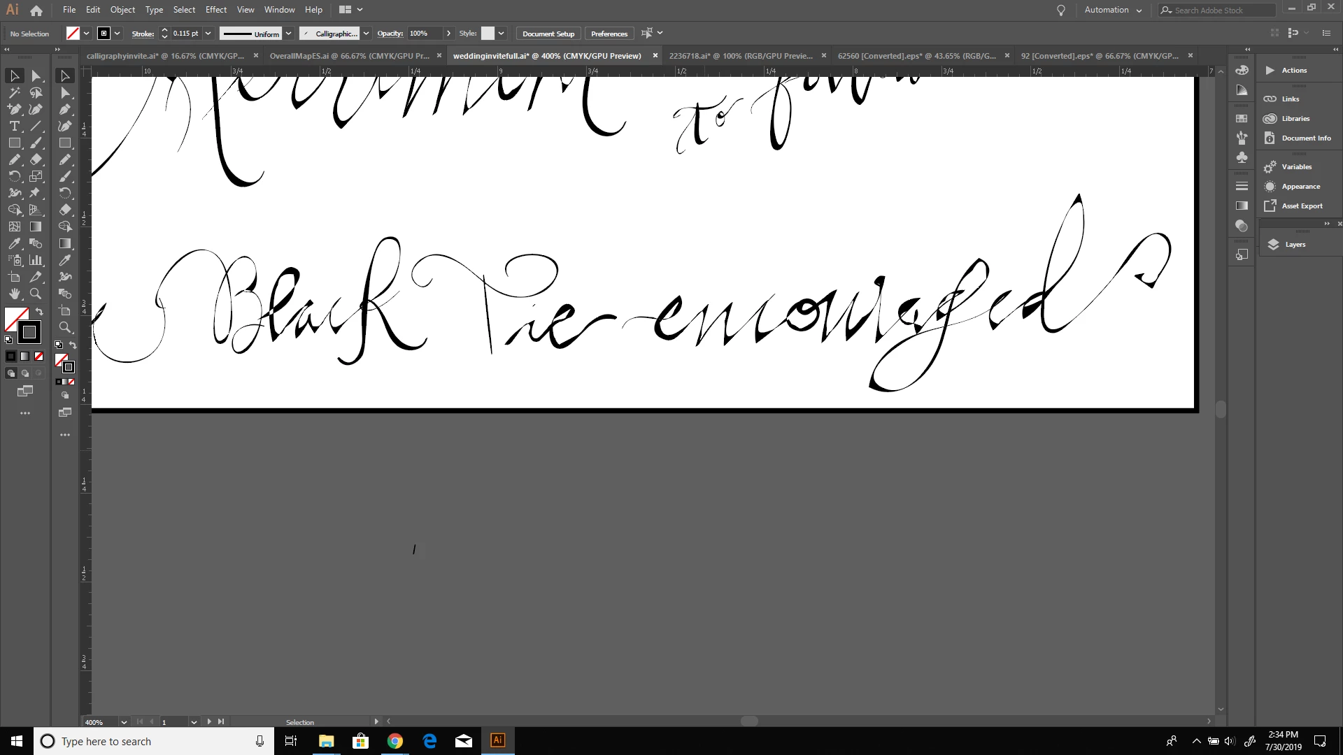 Illustrator Calligraphy Brush Distortion When Resized | Community