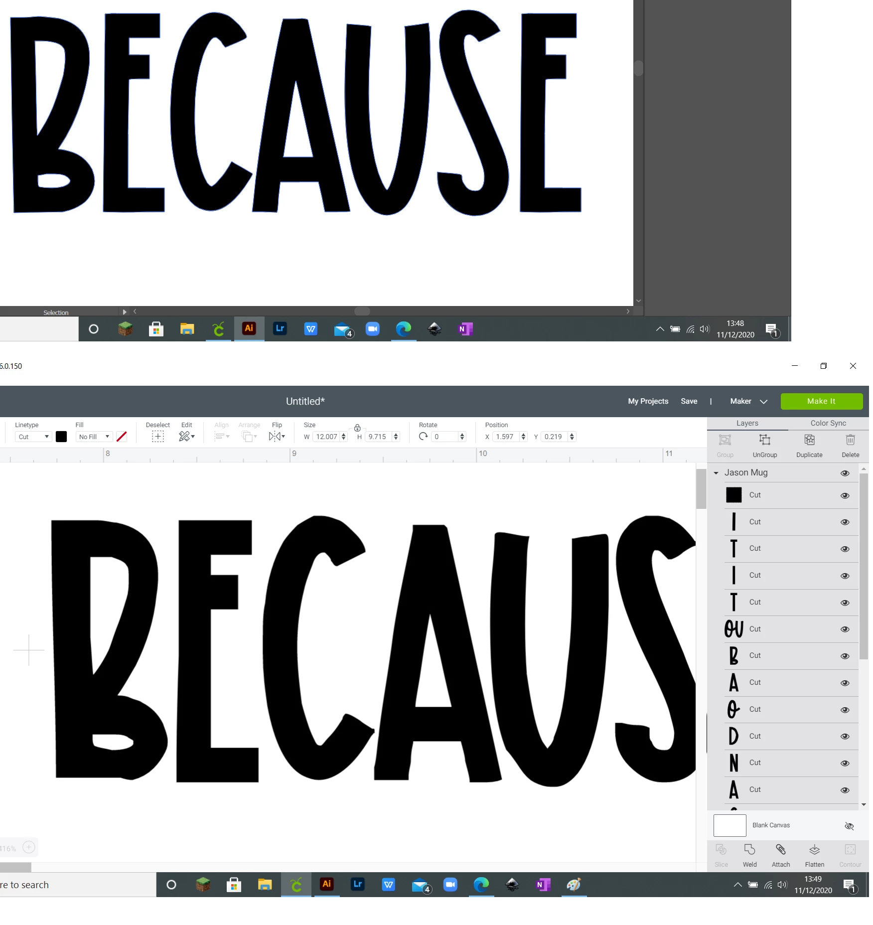Text Altering Program text altering after saving to illustrator | Community
