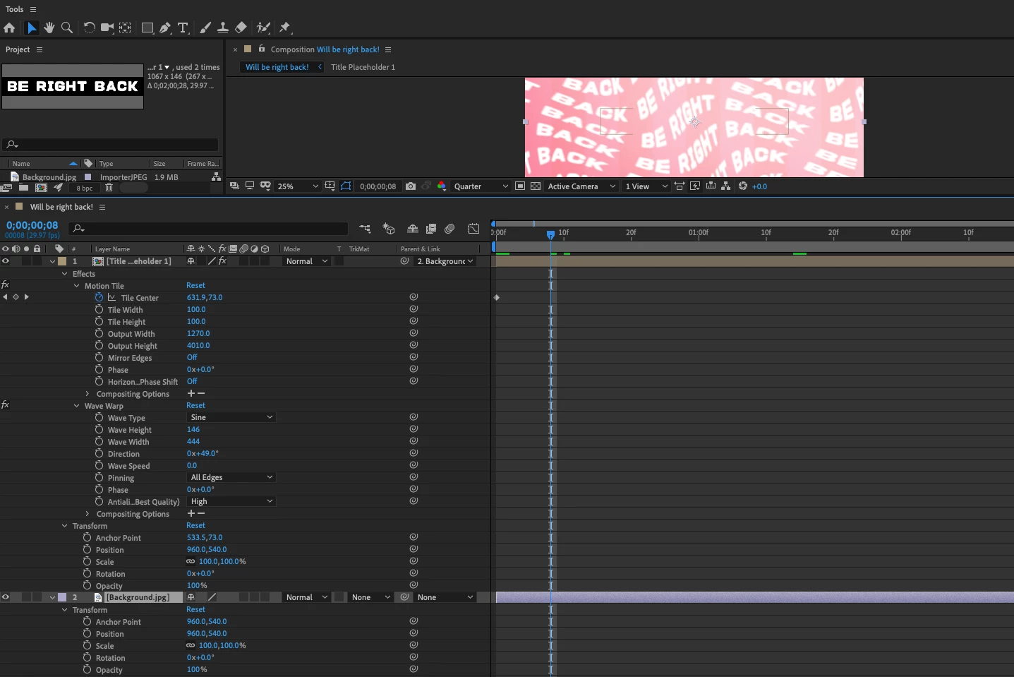 Text effect in Pre-Comp is not showing up in render. | Community