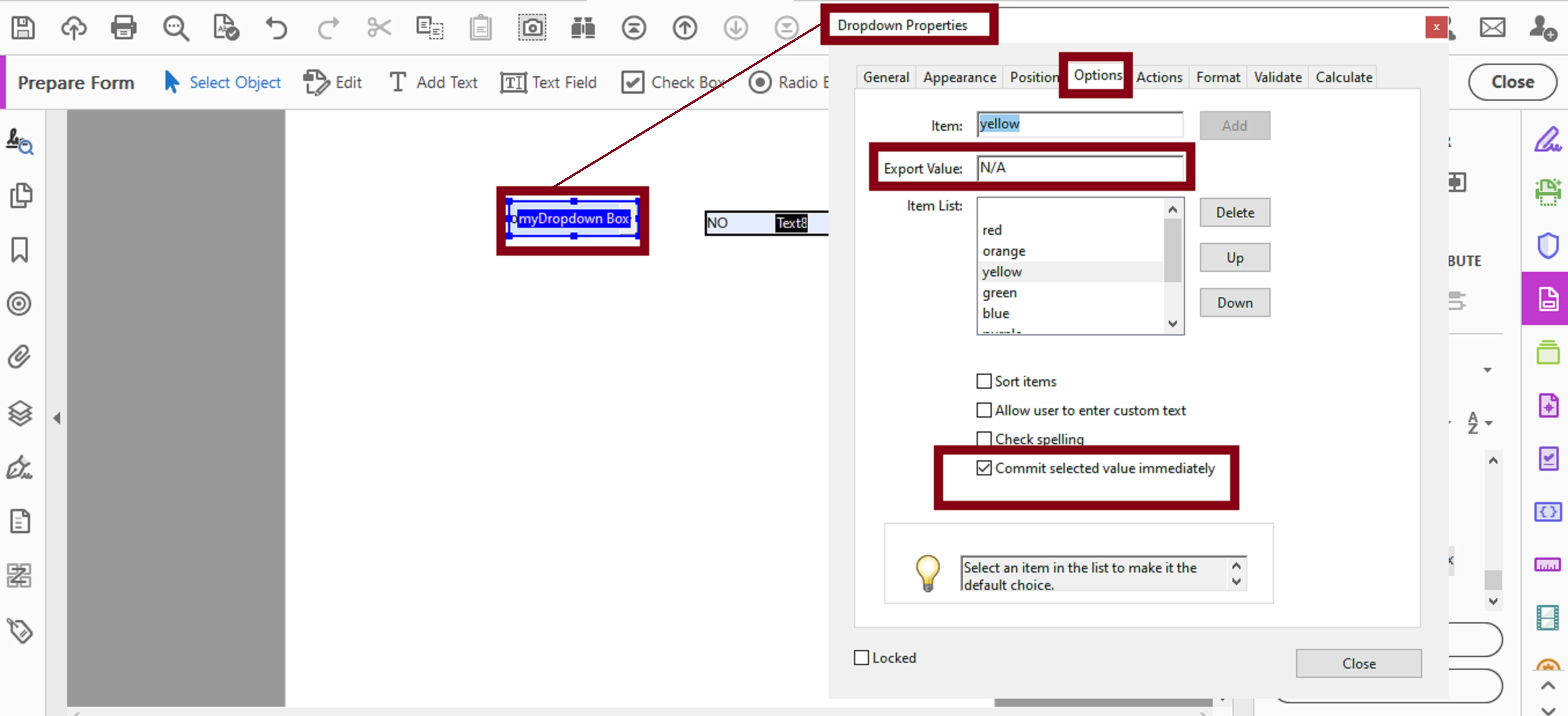 Drop-down selection returns an entry in a text field | Community