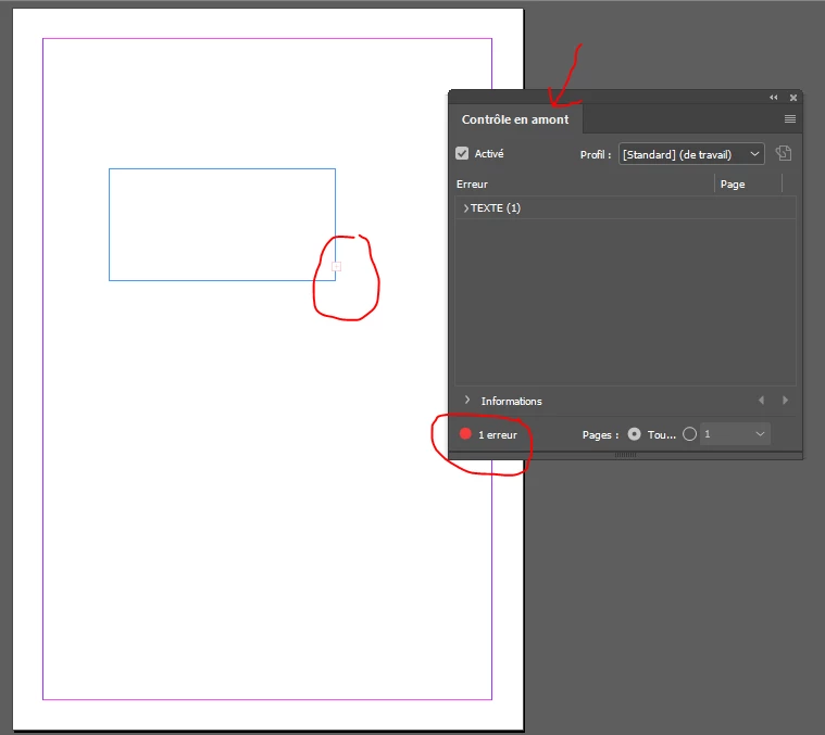 On Indesign server, how to acces to errors displayed in 