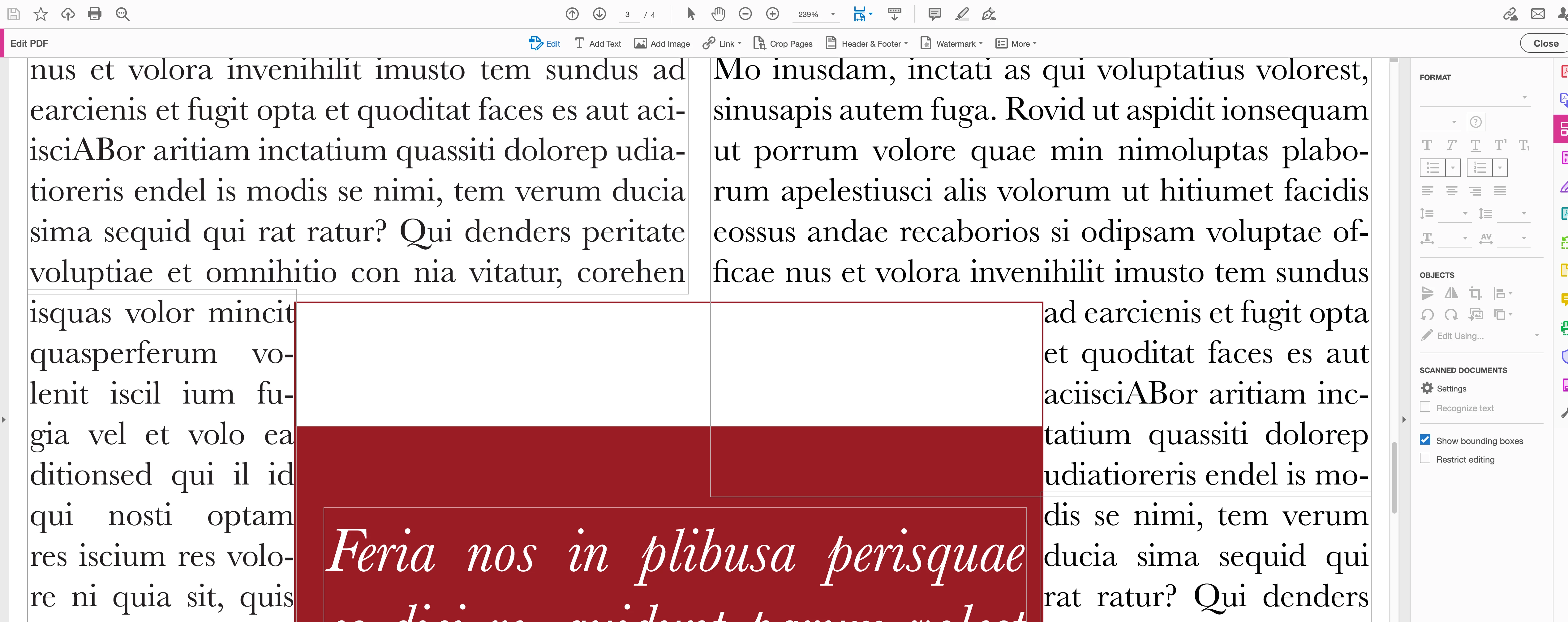 Text box issues when creating a pdf in indesign and trying to edit in ...