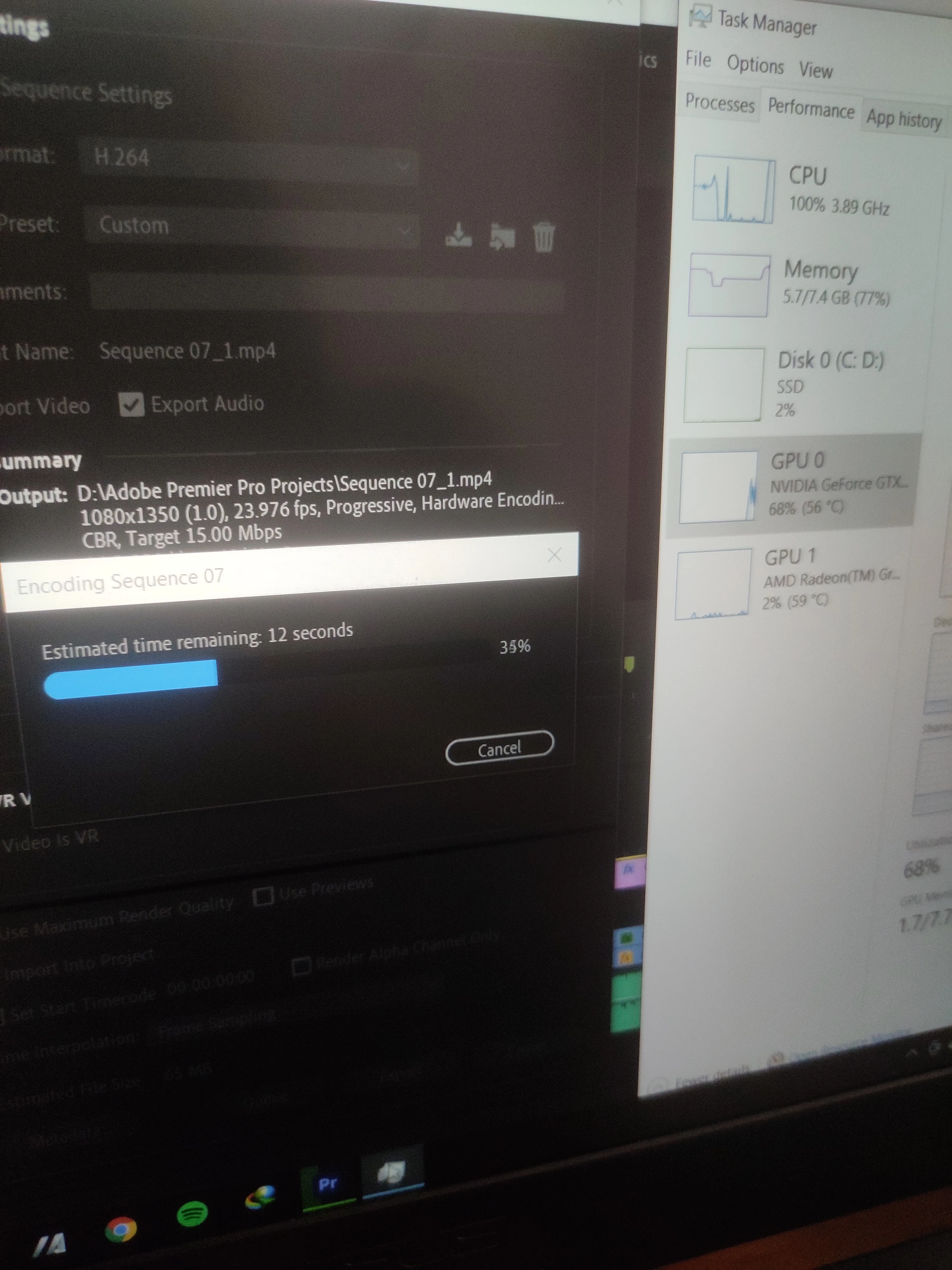 Nvidia GPU not being used while exporting video | Community
