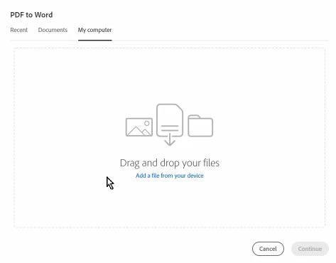 Unable to convert PDF to Word via Adobe website | Community