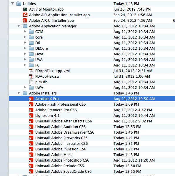 Adobe App Mgr on Mountain Lion says Acrobat X installed, but I can't ...