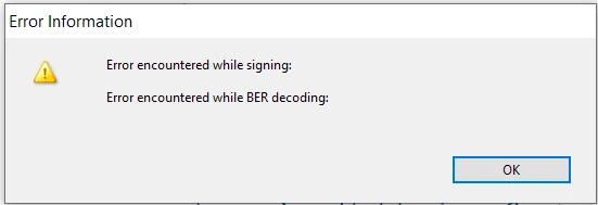 BER decoding error for timestamp signature | Community