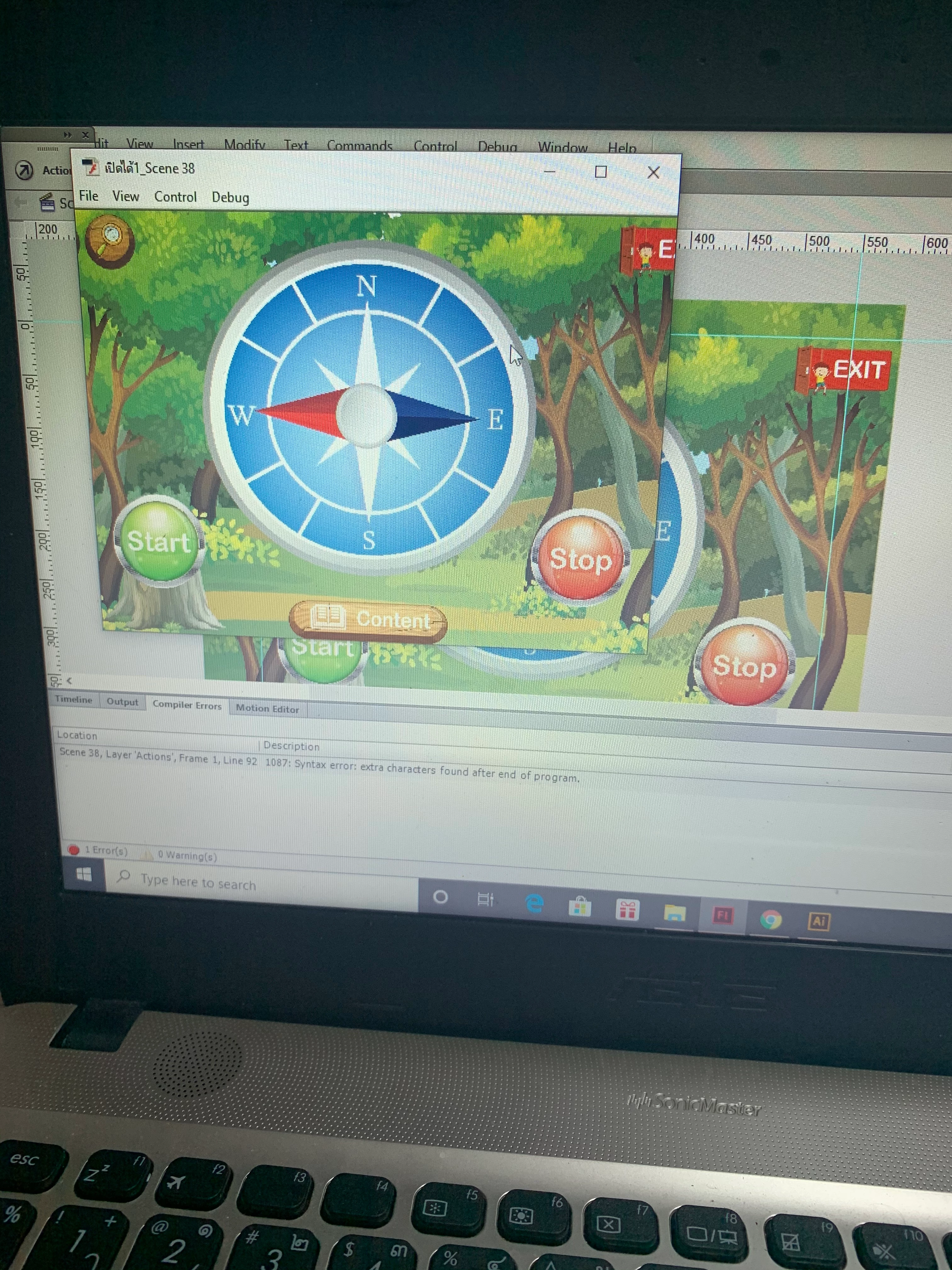 How Can I put the code Play And Stop Button in Flash Cs6 | Community