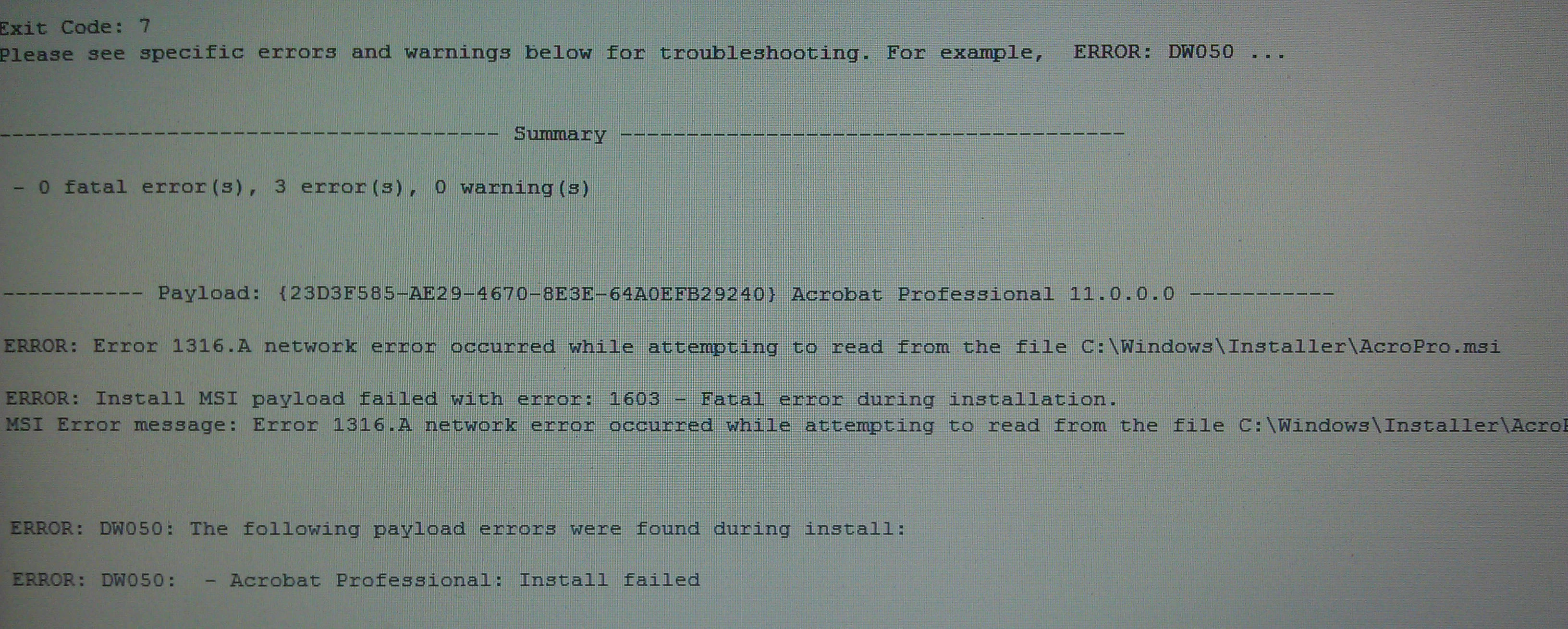 Creative Cloud - Installation Failures for Acrobat XI-Pro on Win7-64 ...